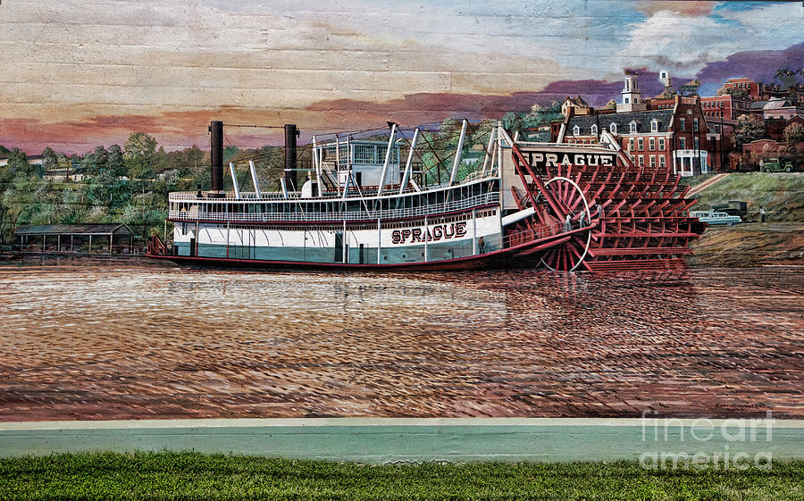 Riverboat Mural Mississippi  Photograph by Chuck Kuhn