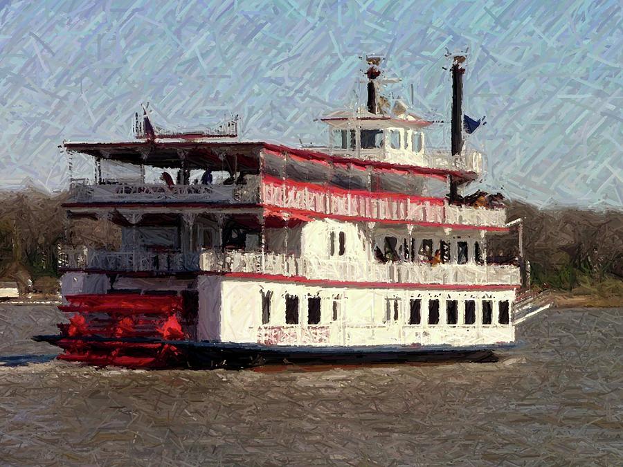 Riverboat Queen - Digital Art Photograph by Al Powell Photography USA