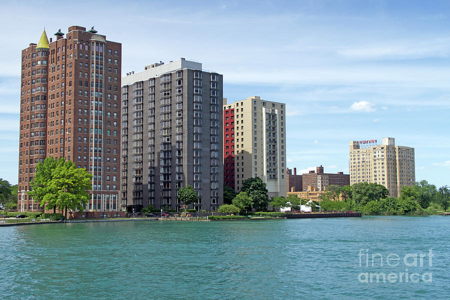Detroit Photograph - Riverfront High-Rises by Ann Horn