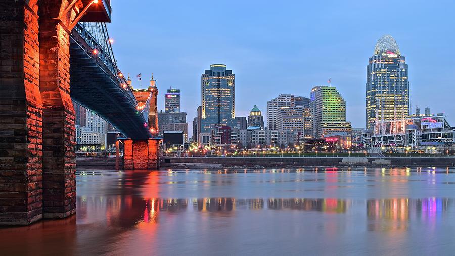 Riverfront View of Cincinnati Photograph by Frozen in Time Fine Art Photography
