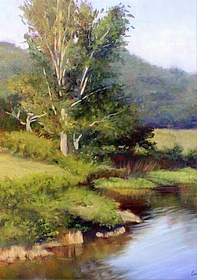 Rivers Edge Painting by Marie Witte