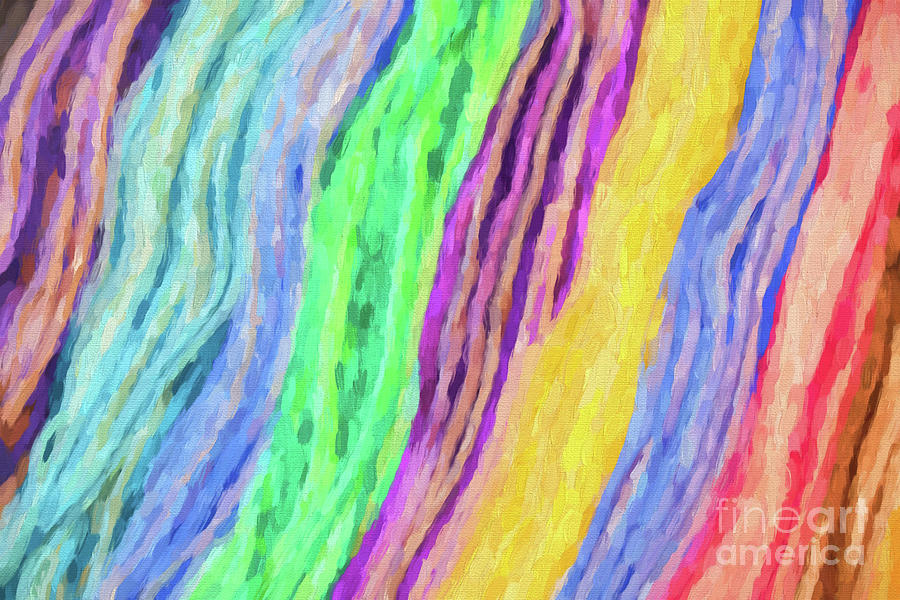 Abstract Digital Art - Rivers Of Color Abstract by Sharon McConnell
