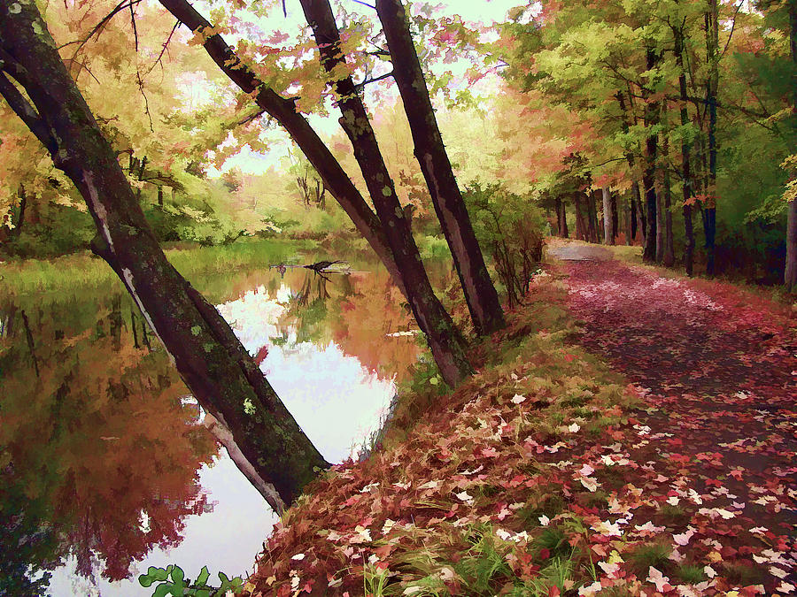 Fall Photograph - Riverside by Betsy Zimmerli