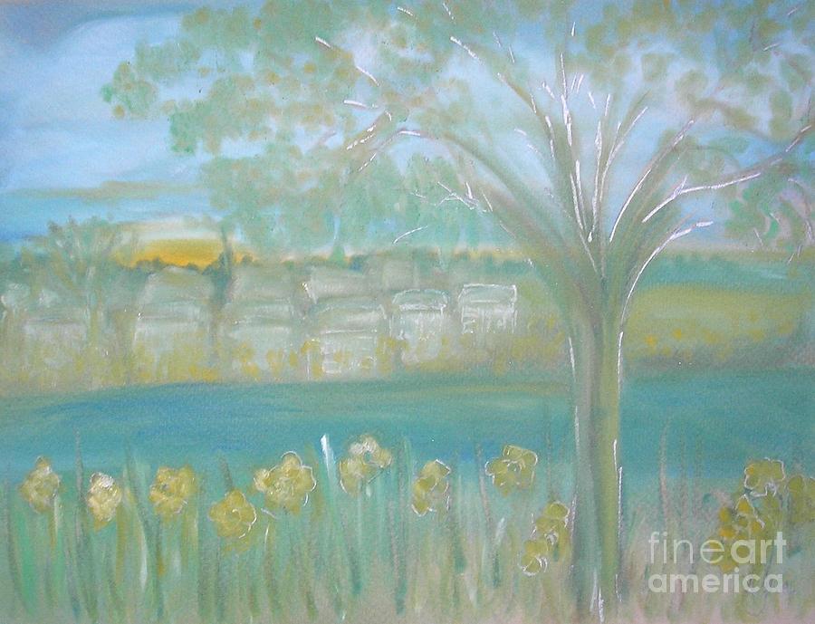 Spring Pastel - Riverside Hazy Dawn by Karen Jane Jones