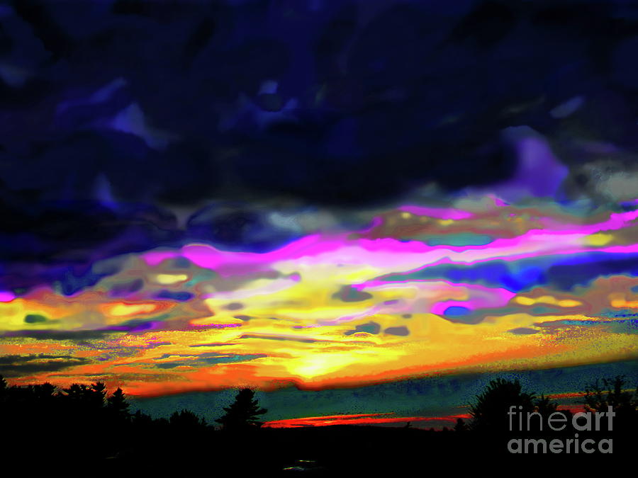 Riverside sunset Photograph by Priscilla Batzell Expressionist Art Studio Gallery