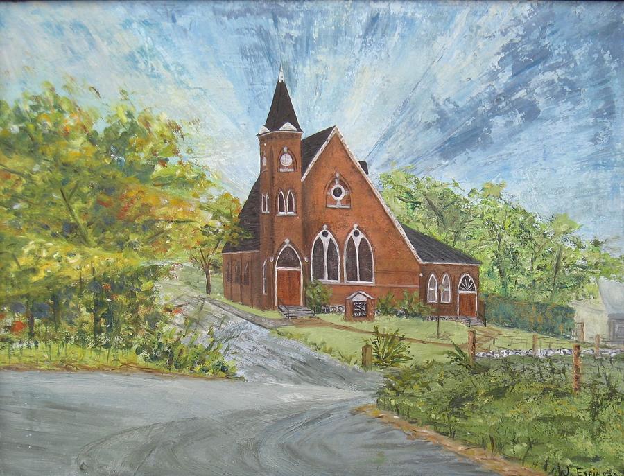 Riverton Church Painting by Judith Espinoza