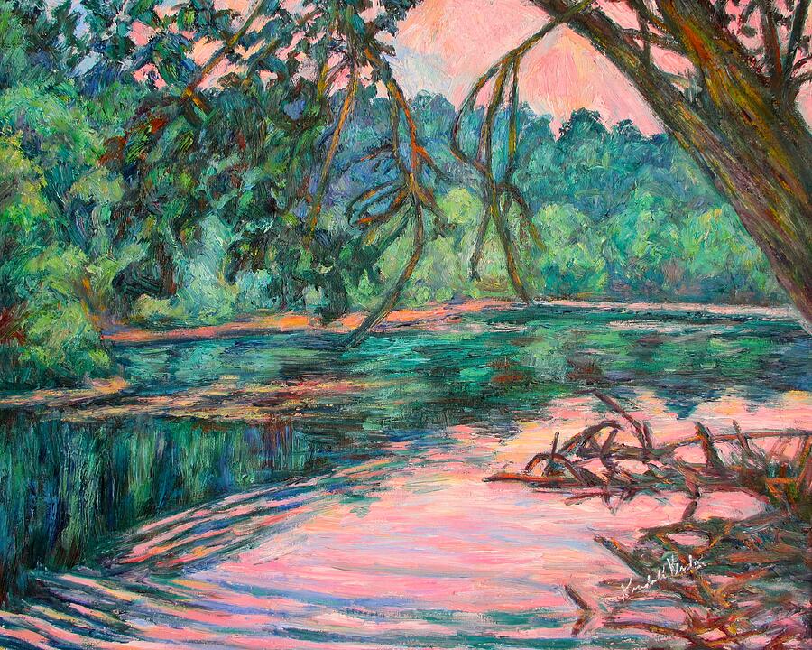 Riverview at Dusk Painting by Kendall Kessler