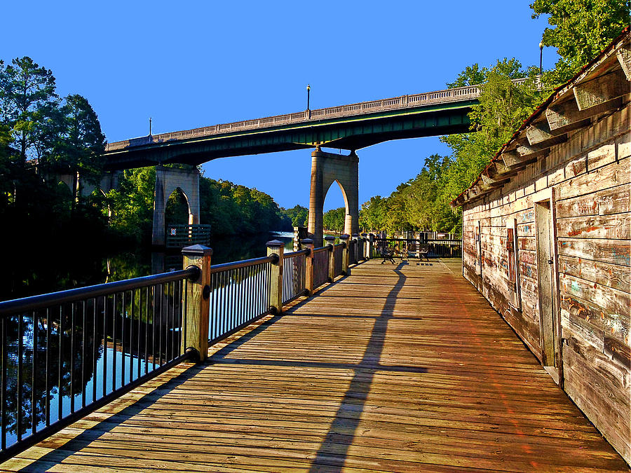 Riverwalk Warehouse Bridge River Photograph by Joey OConnor Photography