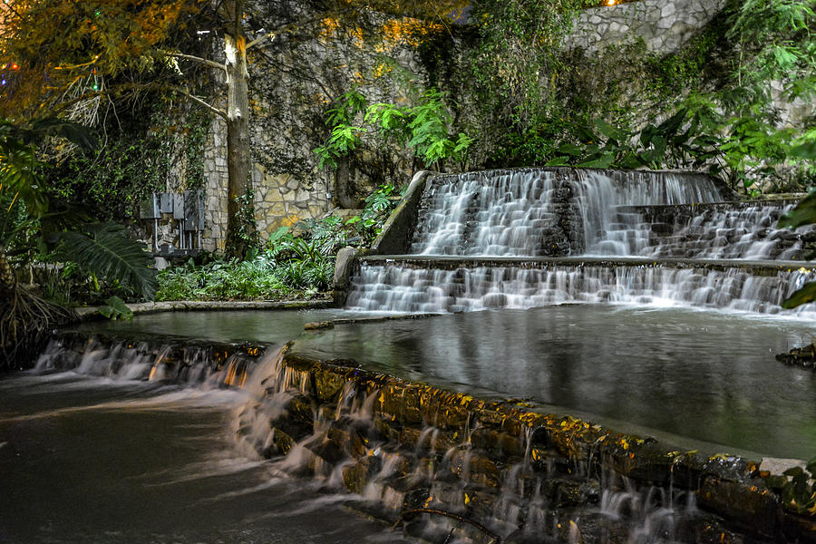 Riverwalk Waterfall Photograph by David Meznarich