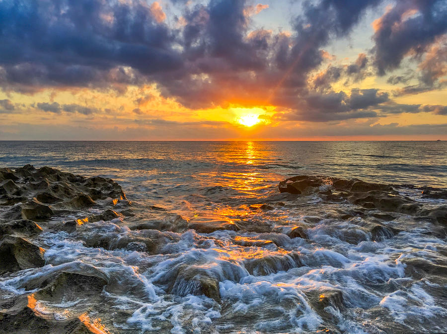 Riviera Beach Photograph - Riviera Beach Sunrise  by Lance Raab Photography