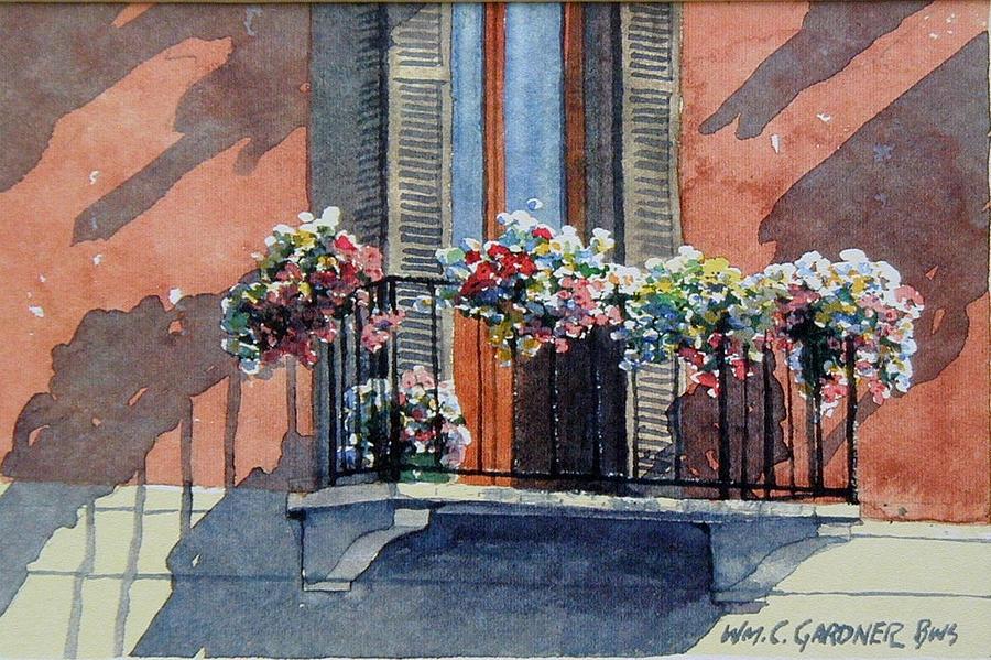 collegegeld Peave Neuken Riviera Flowers Italy Painting by William Gardner