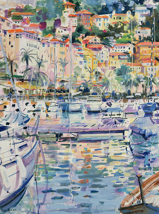 Boat Painting - Riviera Yachts by Peter Graham