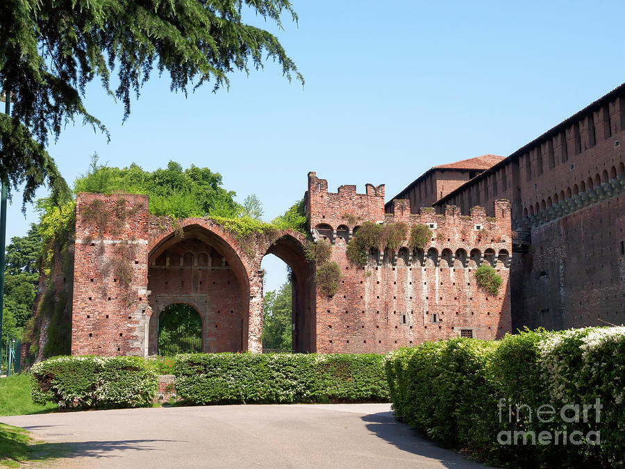 Rivillino de Santo Spirito entrance to Sforza Castle Milan Photograph by Louise Heusinkveld