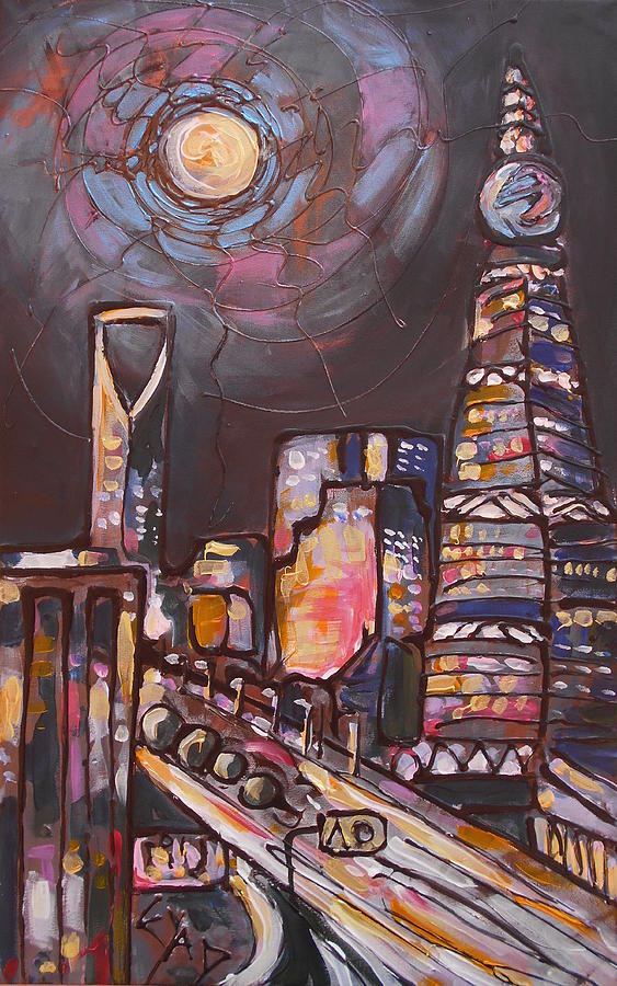 Riyadh Nights 3  Painting by Eric Shelton