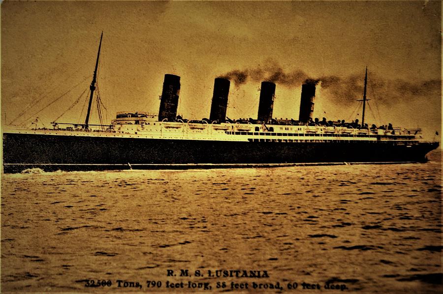 Passengers Photograph - R.M.S. Lusitania by Dennis Symes
