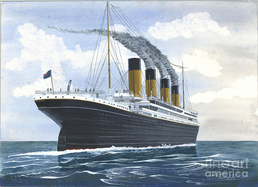 RMS Titanic - The Voyage Begins Painting by John Kinsley - Fine Art America