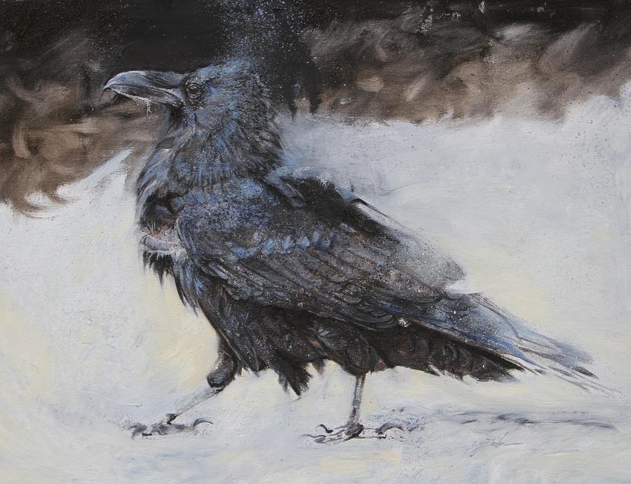 Roac The Old Raven of Ravenhill Painting by Susie Gordon - Pixels