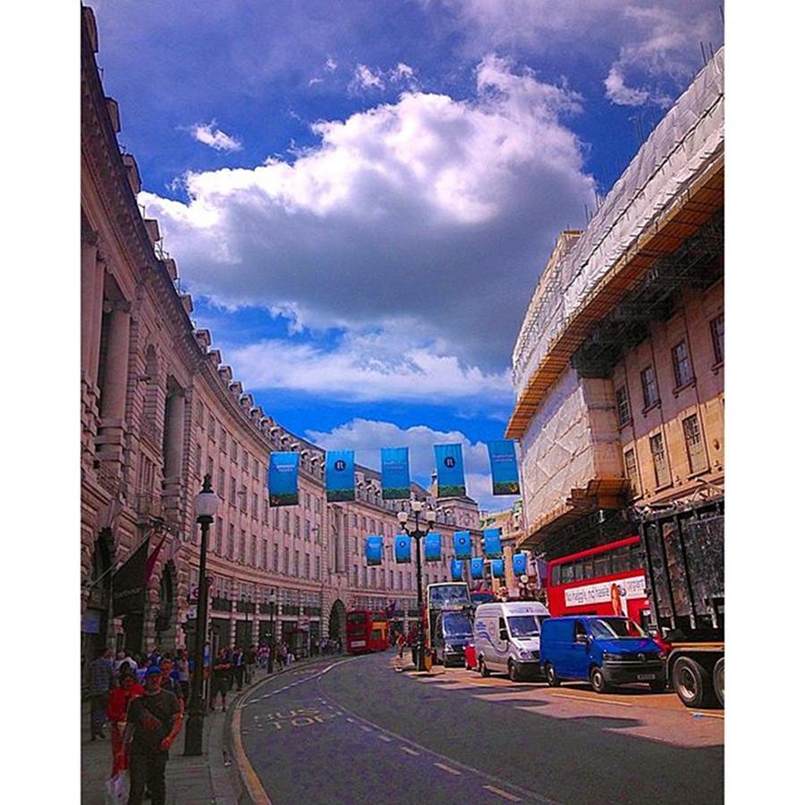 Transportation Photograph - Road And Flags #cloudscape #london by Emmanuel Varnas
