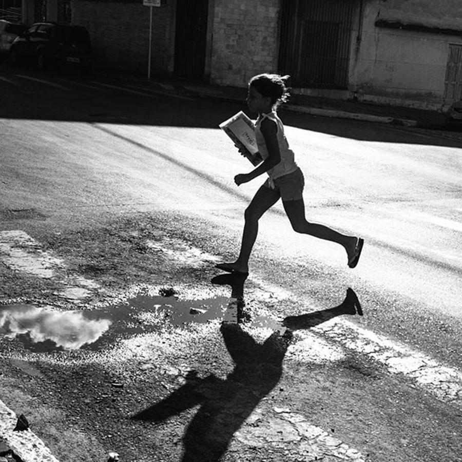Walk Photograph - Road Crossing, Brazil by Aleck Cartwright