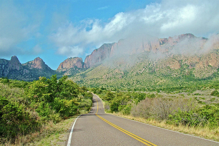 Road into Chisos Mountains Basin in Big Bend National Park, Texas Photograph by Ruth Hager