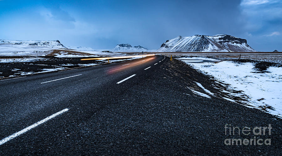 Road landscape in Iceland Photograph by Anna Om