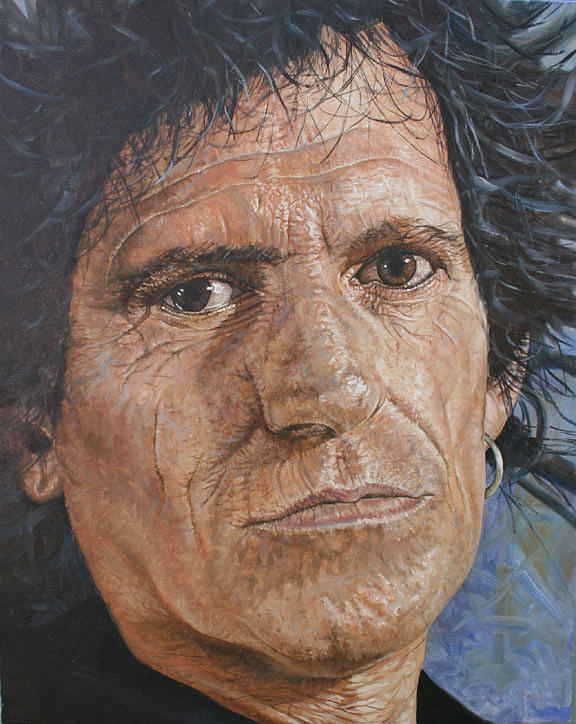 Keith Richards Painting - Road map for Rock and Roll by Jason Swain Keith Richards Painting - Road map for Rock and Roll by Jason Swain
