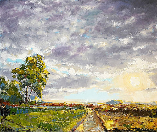 Road Of The Setting Sun Painting by Maxim Grunin | Fine Art America