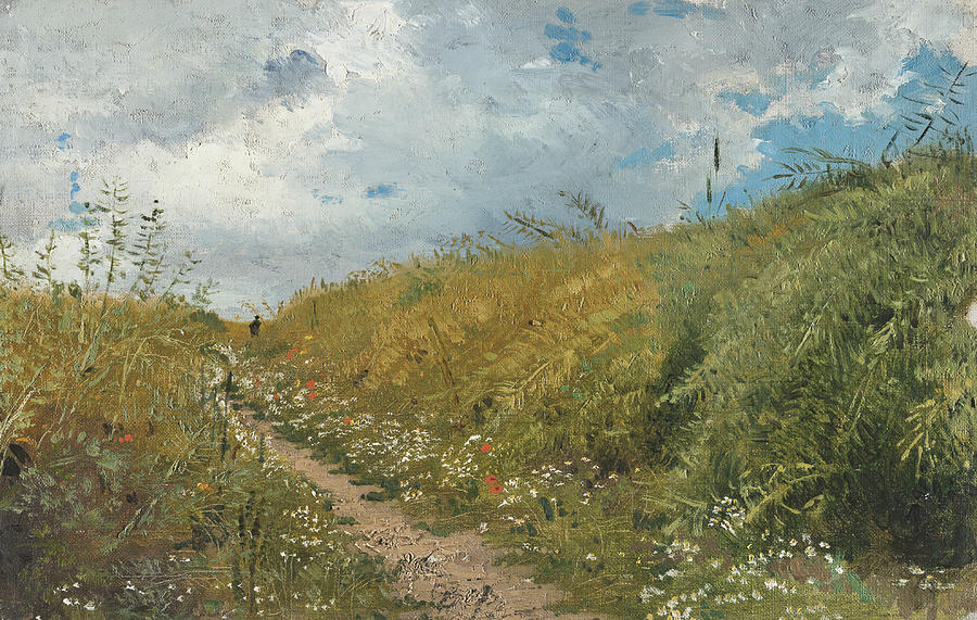 Road through a Dell Painting by Ilya Repin