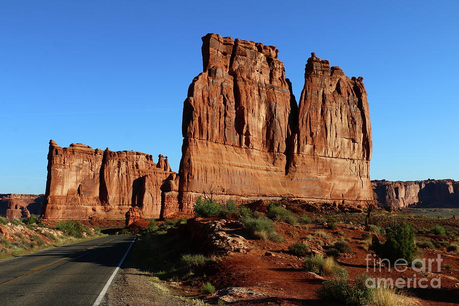 Road Through Arches Park Rockformation  Photograph by Christiane Schulze Art And Photography
