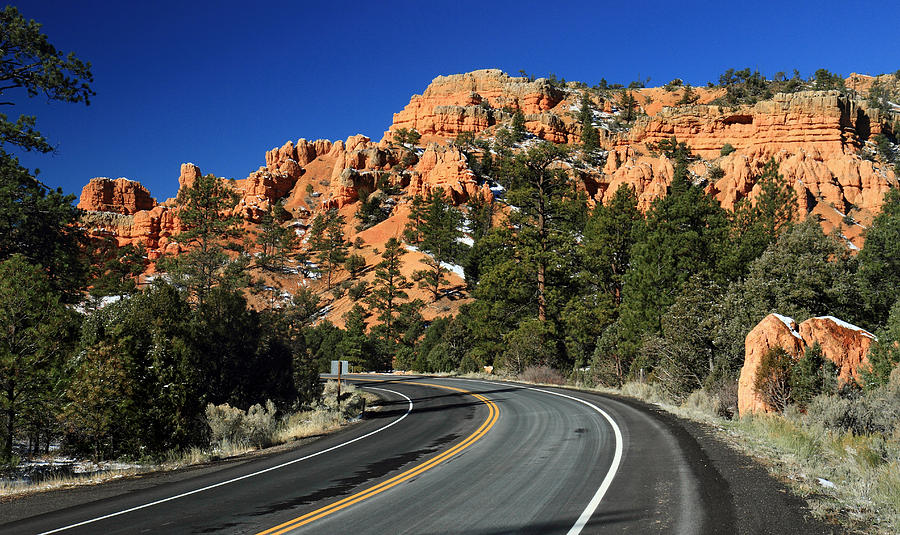 Road Through Red Canyon State park Photograph by Pierre Leclerc Photography