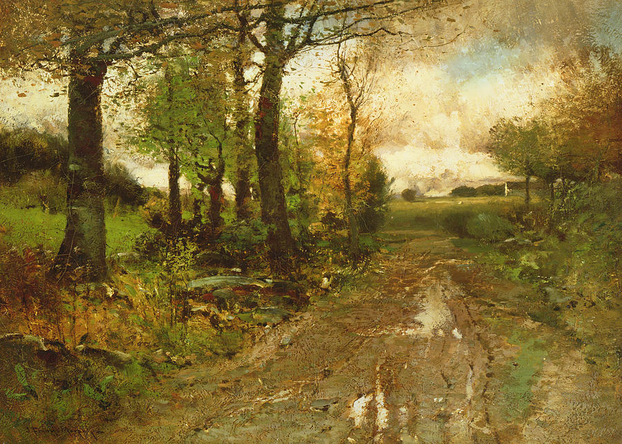 Road Through the Woods Painting by John Francis Murphy