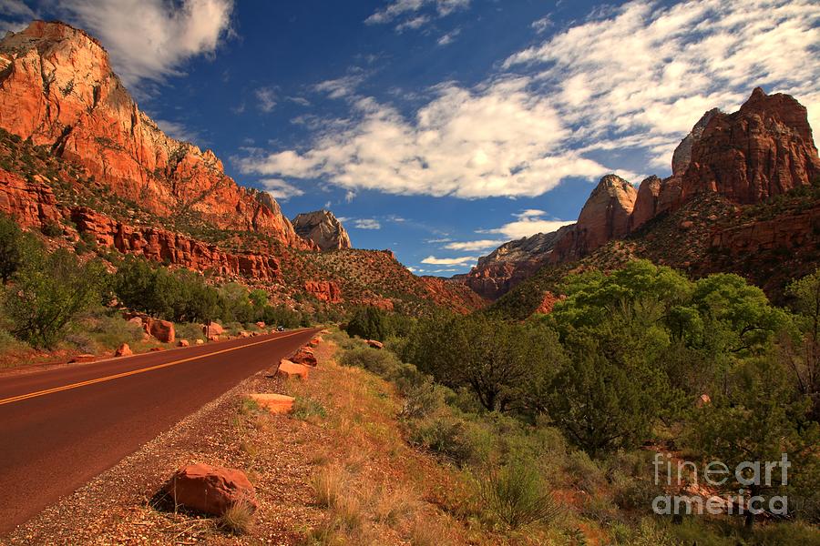 Road Through Zion Photograph by Adam Jewell