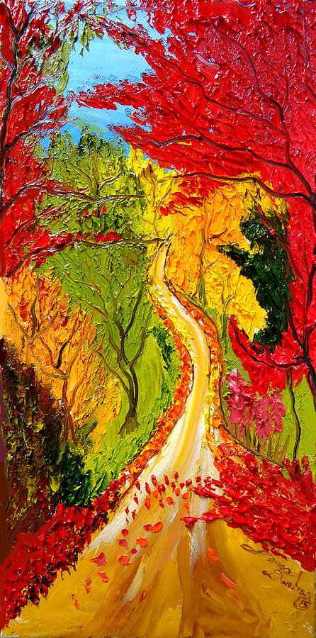 Road To Autumn Painting by James Dunbar