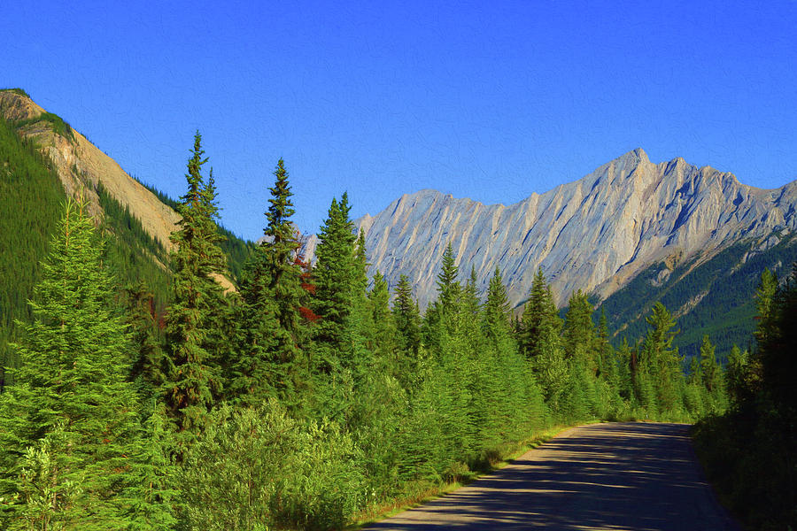 Road to Colin Mountain Range, Alberta Canada Photograph by Ola Allen