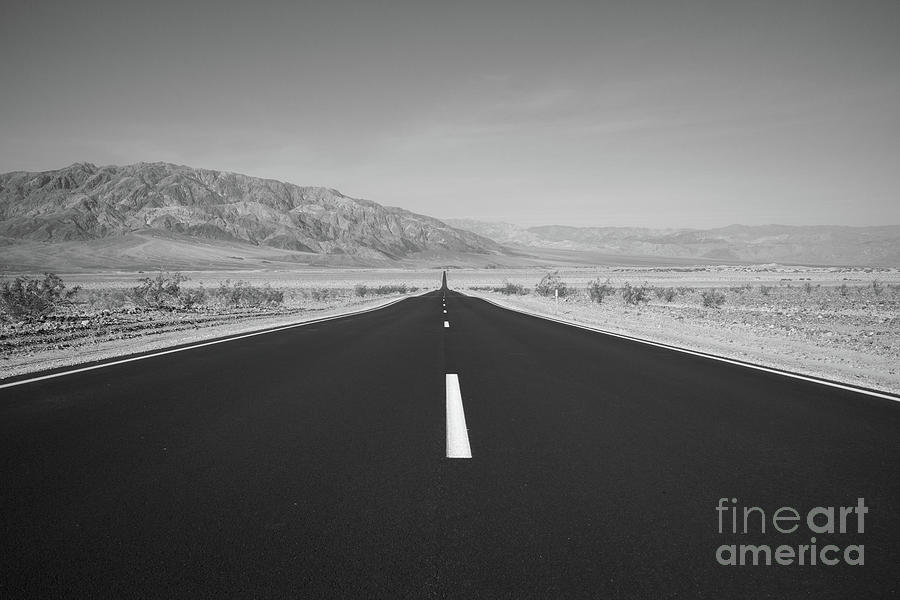 Road To Death Valley BW Photograph by Michael Ver Sprill