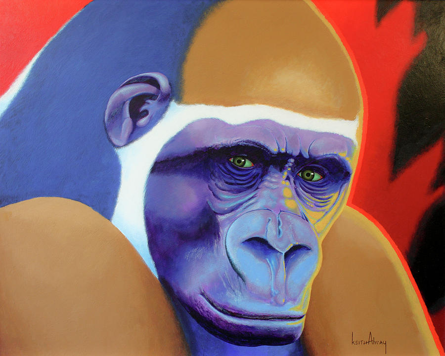 Gorilla Painting - Road to Extinction by Keith Alway