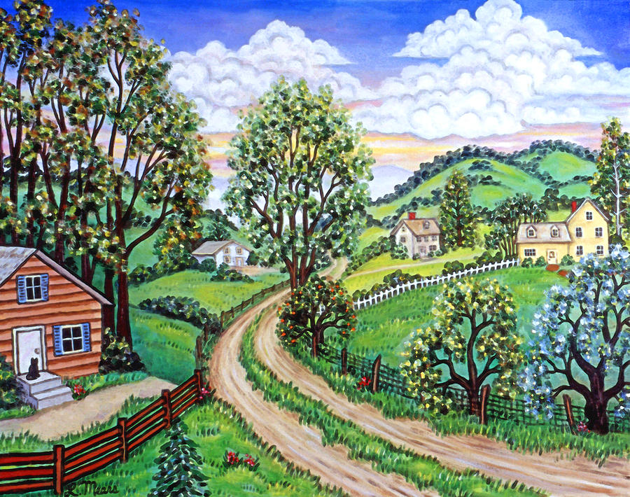 Landscape Painting - Road to Home by Linda Mears