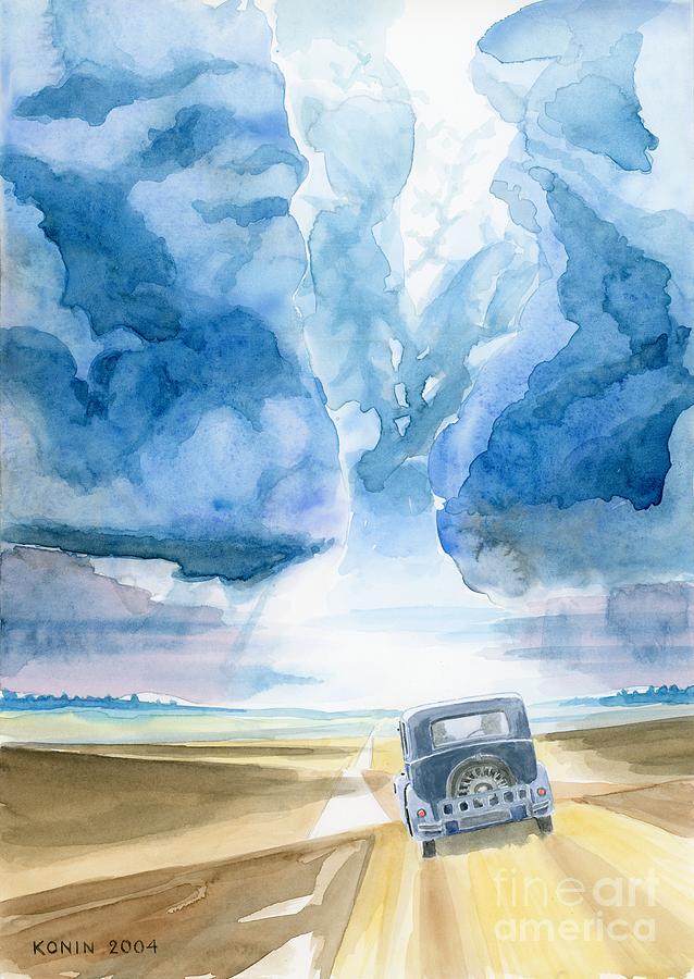 Road to Kiev Painting by Oleg Konin