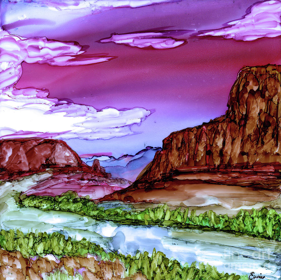 Road to Moab Painting by Eunice Warfel