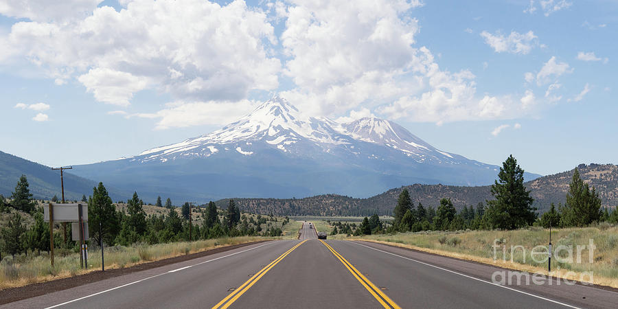 Road To Mt Shasta California DSC5048 Panorama Photograph by Wingsdomain Art and Photography