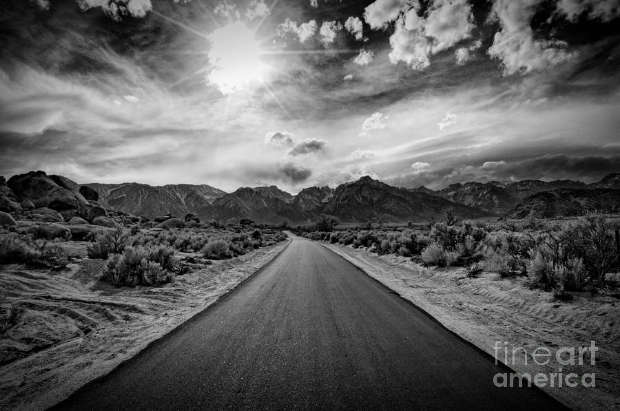 Alabama Hills Photograph - Road to Oblivion by Jennifer Magallon