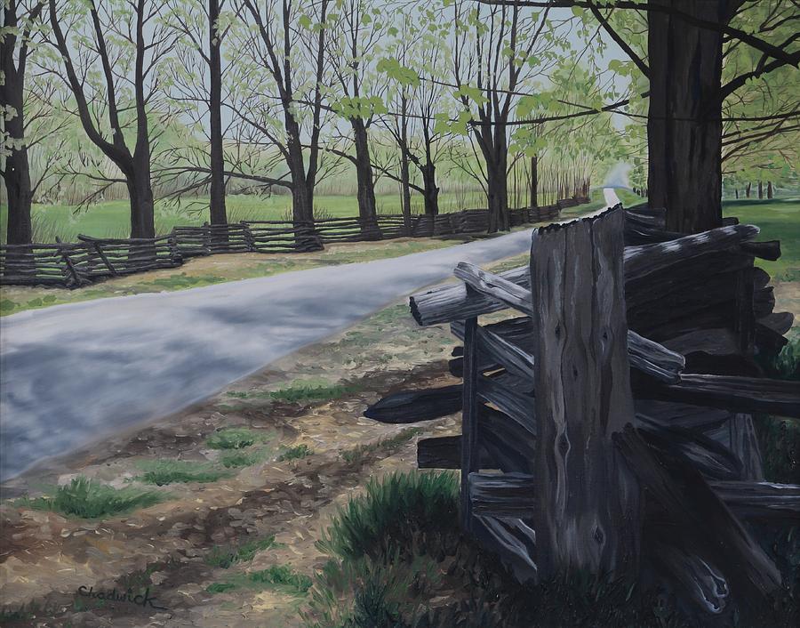 Road to Phillipsville Painting by Phil Chadwick