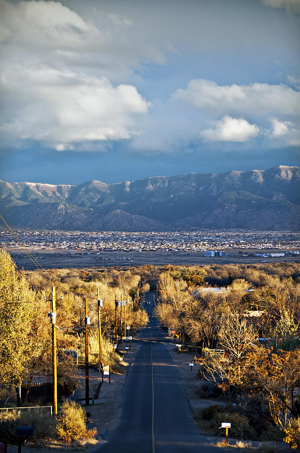 Road to Sandia Mountains Photograph by Ray Laskowitz - Printscapes