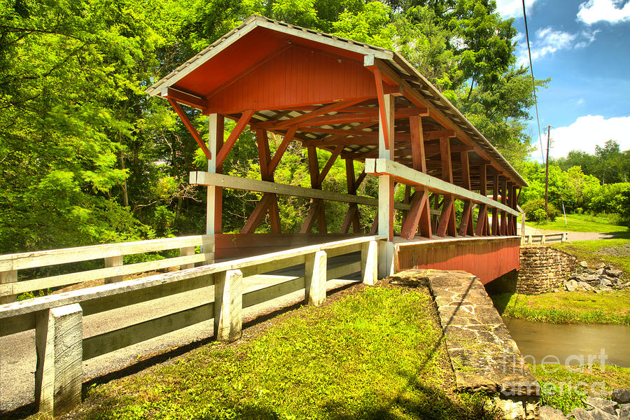 Road To the Colvin Covered Bridge Photograph by Adam Jewell