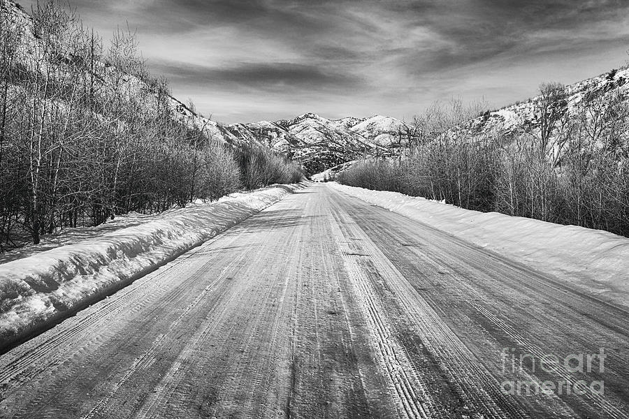 Winter Photograph - Road to the Slopes by David Millenheft