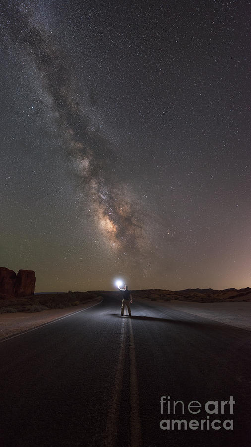 Las Vegas Photograph - Hitchhike To The Galaxy Panorama by Michael Ver Sprill
