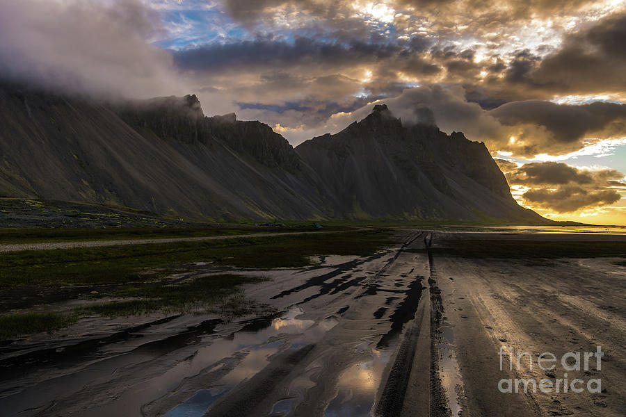 Stokksnes Photograph - Road to Vestrahorn Iceland by Mike Reid