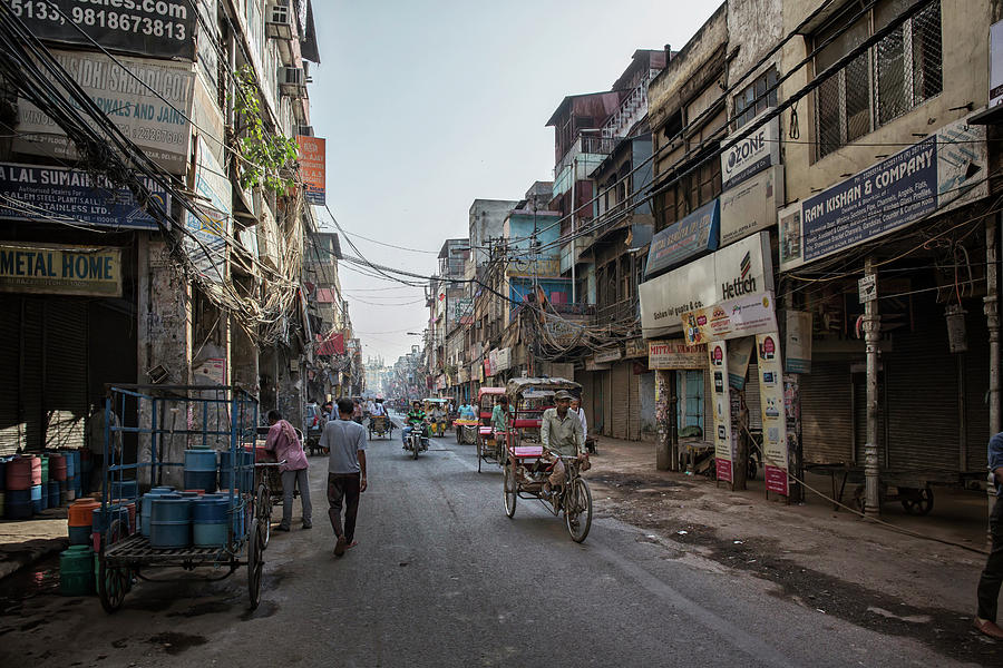 Road Traffic in New Delhi, India Photograph by Tjeerd Kruse - Fine Art ...