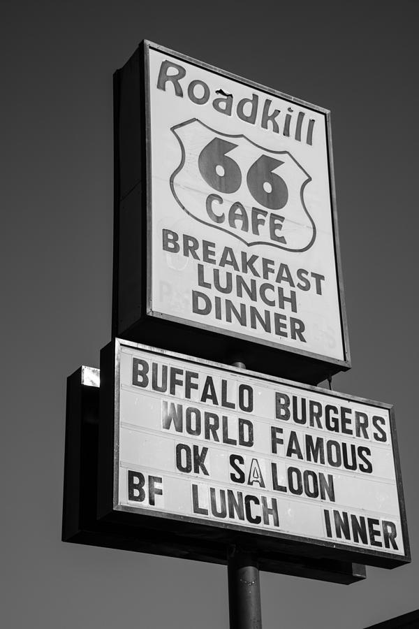 Roadkill Cafe Route 66 sign Photograph by John McGraw