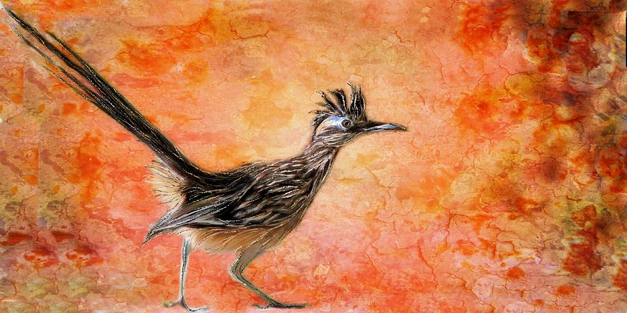Roadrunners Sunrise Painting by Barbara Chichester